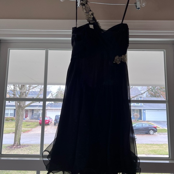 Black Dress with gold flowers. - Picture 2 of 5